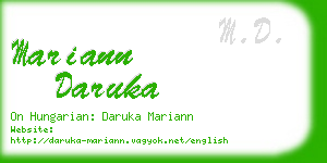 mariann daruka business card